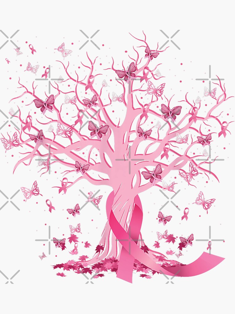 "Pink Ribbon Tree , Cancer Tree , Breast Cancer Fighter , Breast Cancer