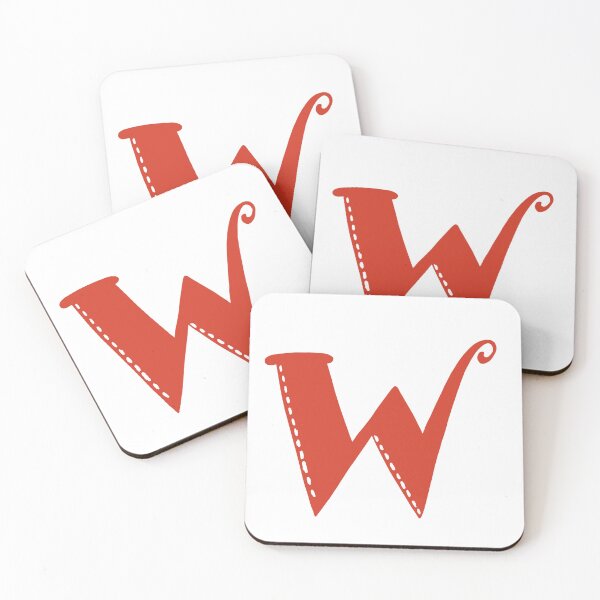 Item preview, Letter W Red initial monogram alphabet W capital W designed and sold by Antique-Gifts.