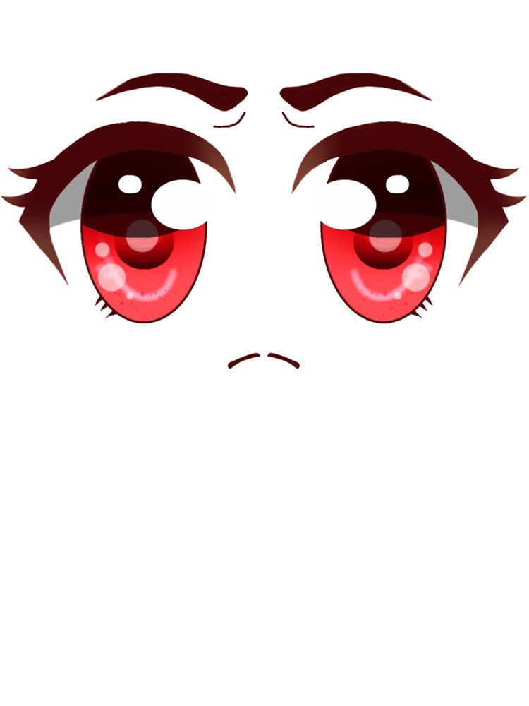 Annoyed Red Anime Eyes PNG & SVG Design For T-Shirts