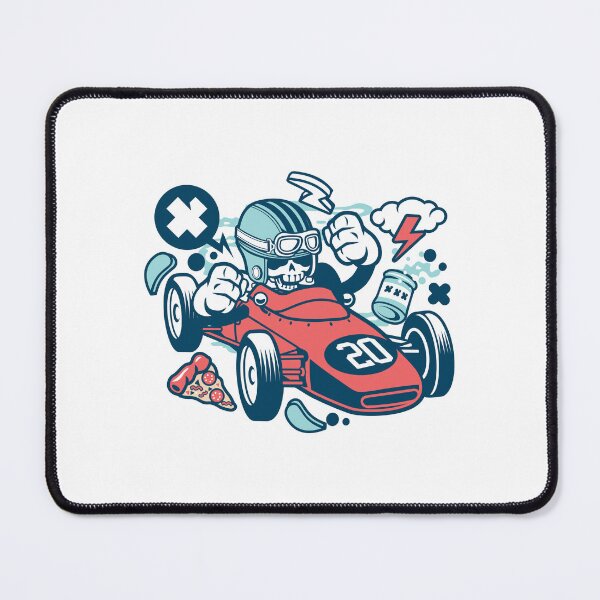 Item preview, Cute Racing Car With Skeleton designed and sold by Artistic Prints.