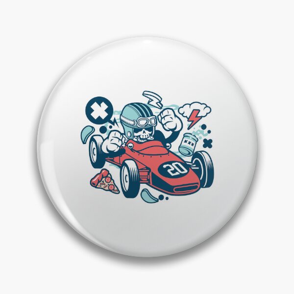 Item preview, Cute Racing Car With Skeleton designed and sold by Artistic Prints.