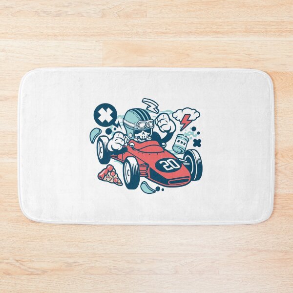 Item preview, Cute Racing Car With Skeleton designed and sold by Artistic Prints.