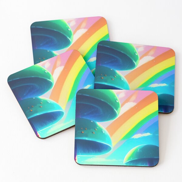 Aperçu de l'œuvre SURREAL RAINBOW AND MUSHROOMS créée et vendue par sailorsam1805.