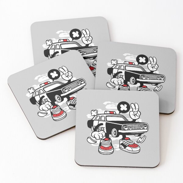 Item preview, Cute Police Car With Hand and Shoes designed and sold by Artistic Prints.