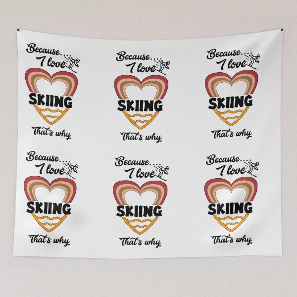Item preview, Because I love skiing, that's why...V888. designed and sold by Chakilogy.