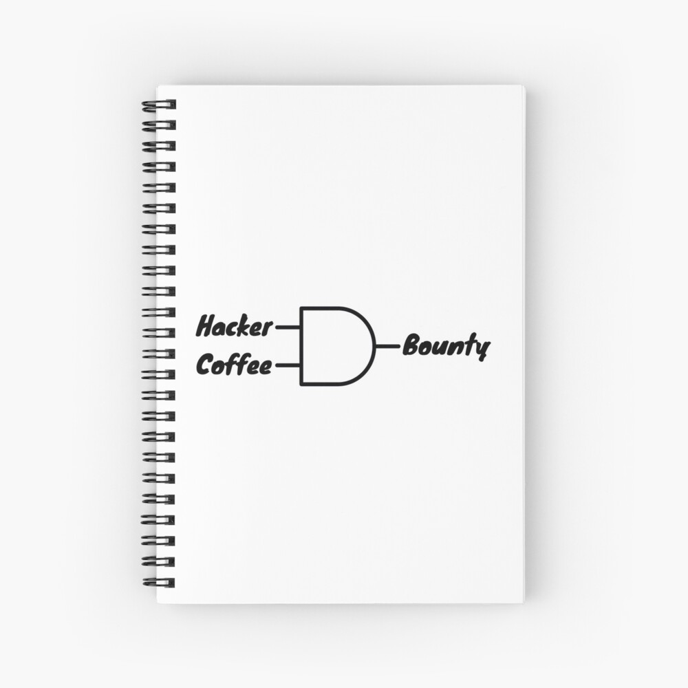 Hacker And Coffee Spiral Notebook - programmer humor design by HackerLooks
