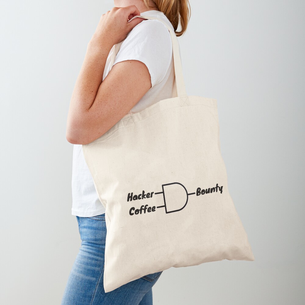 Hacker And Coffee Cotton Tote Bag - programmer humor design by HackerLooks