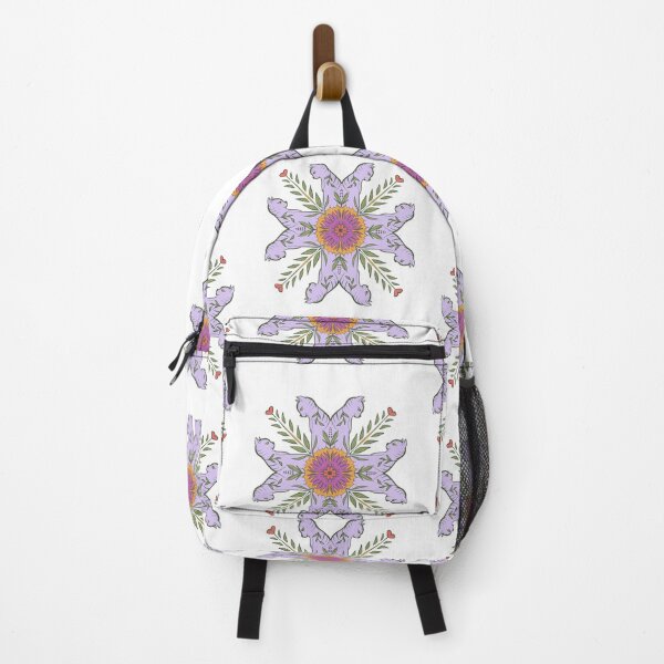 Item preview, Colorful cat mandala ornament with flowers designed and sold by Anton-Domin-Art.