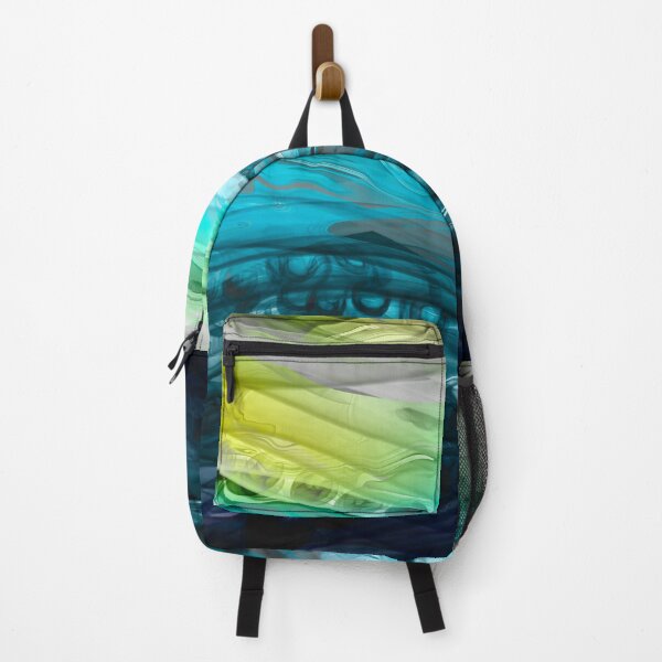Item preview, Abstract liquid art alcohol ink ocean waves, liquid marble art design, abstract marble art, liquid art, yellow turquoise watercolor  designed and sold by ZeinabTaha.