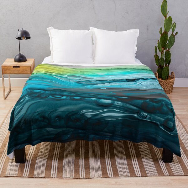 Item preview, Abstract liquid art alcohol ink ocean waves, liquid marble art design, abstract marble art, liquid art, yellow turquoise watercolor  designed and sold by ZeinabTaha.