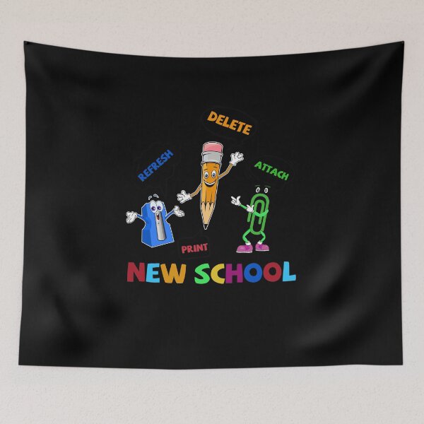 Item preview, Print Refresh Attach Delete New School Supplies Funny designed and sold by joelcleggk10.