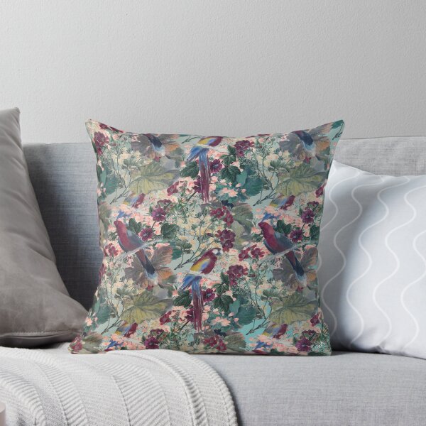 Item preview, Tiled Parrots and Flora Pattern designed and sold by RoxanneG.