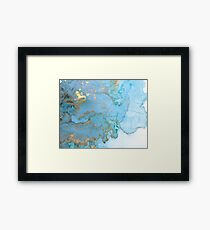 Marmor und Gold Gerahmtes Wandbild