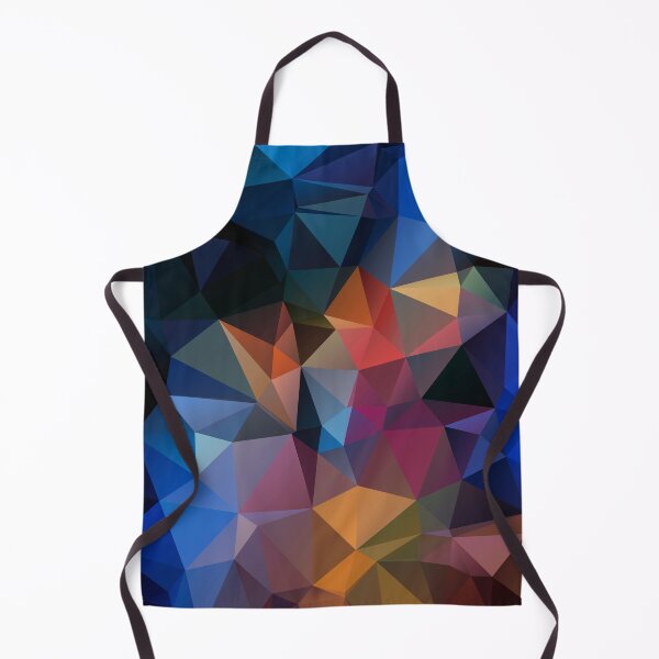 Item preview, Abstract print geometrical pattern of triangles polygon. Fabric design in bright colors designed and sold by fuzzyfox.