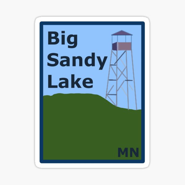 "Big Sandy Lake, Fire Tower" Sticker for Sale by LunarNox Redbubble