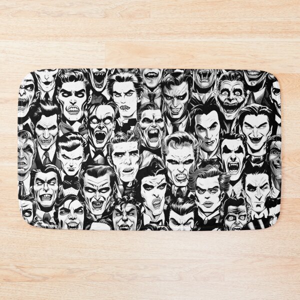 Item preview, Vampire Guys Halloween Horror Vintage Gothic Pop Art Pattern designed and sold by GrandeDuc.