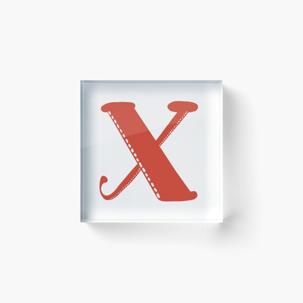 Item preview, Letter X Red initial monogram alphabet X capital X designed and sold by Antique-Gifts.