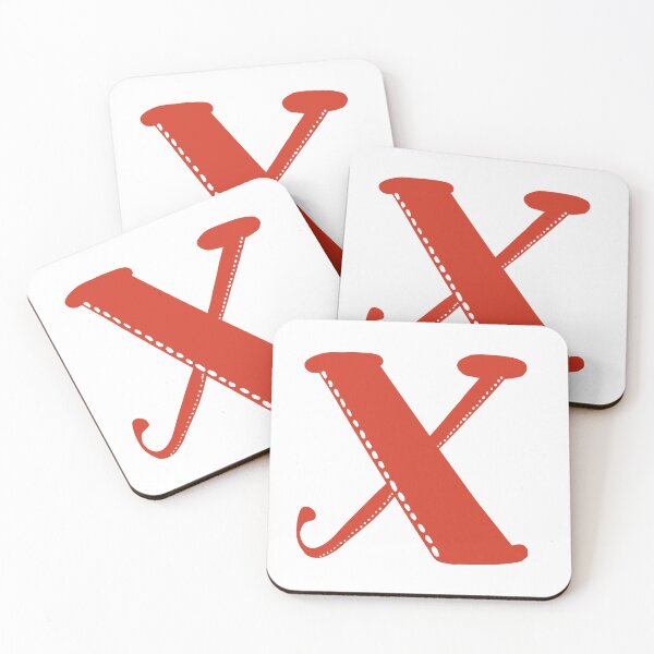 Item preview, Letter X Red initial monogram alphabet X capital X designed and sold by Antique-Gifts.