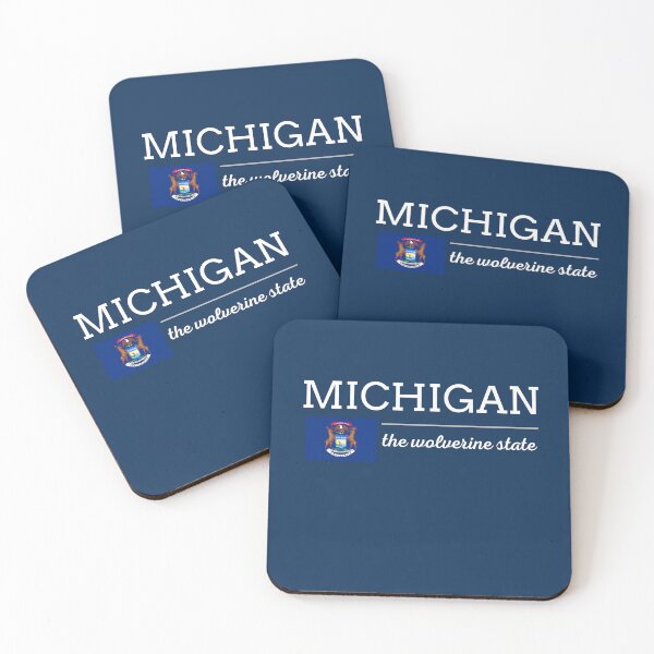 Item preview, MICHIGAN State with Flag designed and sold by philevera.