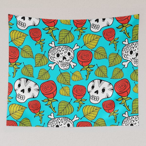 Item preview, Scull and flowers designed and sold by Ekaterina Panova.