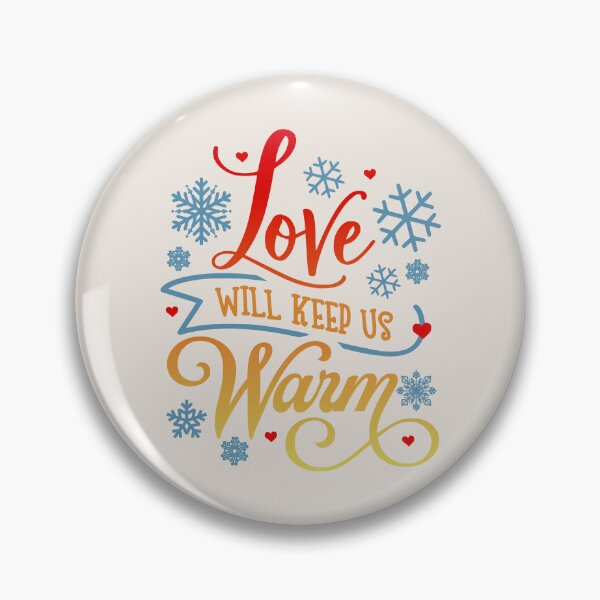 Item preview, Love Will Keep Us Warm, Colorful Winter Design, Cream Background designed and sold by TrulyEpoque.