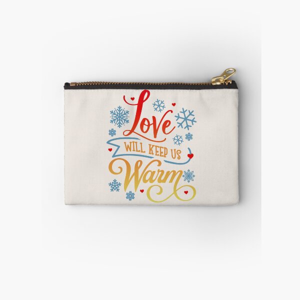 Item preview, Love Will Keep Us Warm, Colorful Winter Design, Cream Background designed and sold by TrulyEpoque.