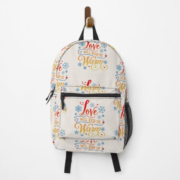 Item preview, Love Will Keep Us Warm, Colorful Winter Design, Cream Background designed and sold by TrulyEpoque.