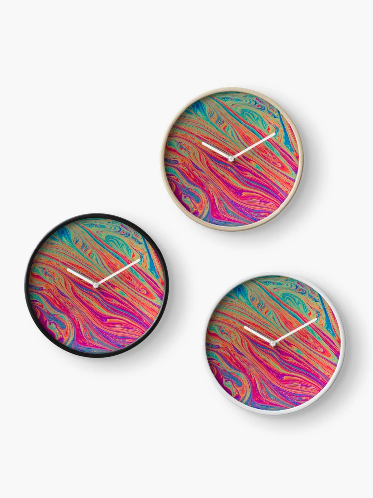 Thumbnail 3 of 4, Clock, Flowing Color Pattern designed and sold by DeversDesigns.