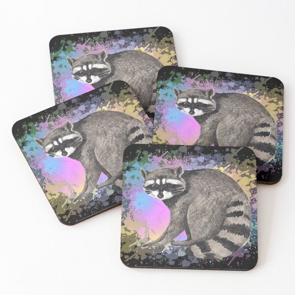 Item preview, racoon watercolor background  designed and sold by ramazis.