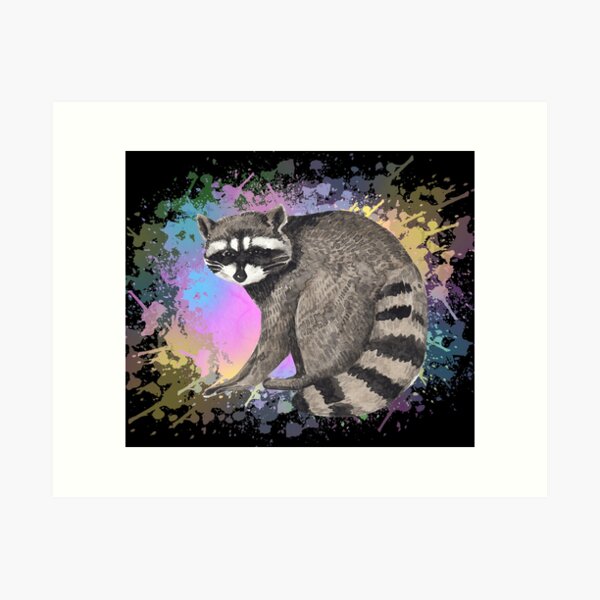 Item preview, racoon watercolor background  designed and sold by ramazis.