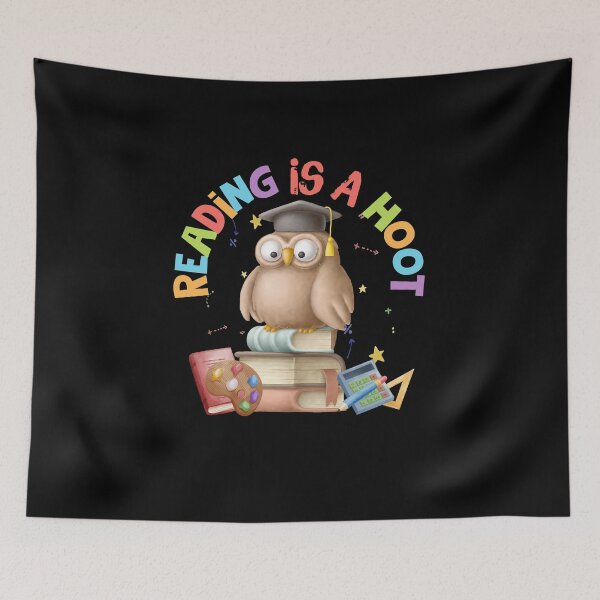 Item preview, Reading is A Hoot Book Lovers Back To School Reading  designed and sold by uskorb00.