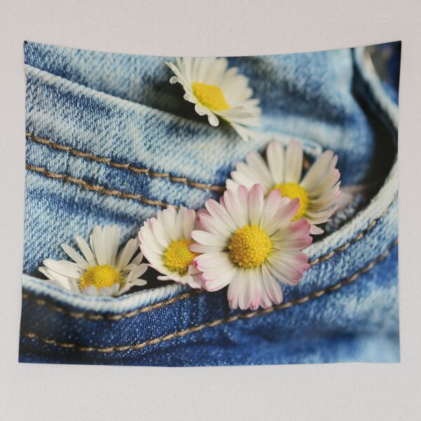 Item preview, Denim with flowers designed and sold by MerWishes.
