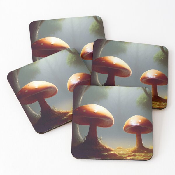 Aperçu de l'œuvre DREAMY MUSHROOMS IN SUNLIT FOREST GLADE créée et vendue par sailorsam1805.