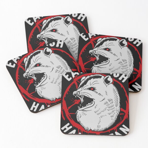 Item preview, Eat Trash Hail Satan Occult Pentagram Possum design designed and sold by BlondellGafanha.