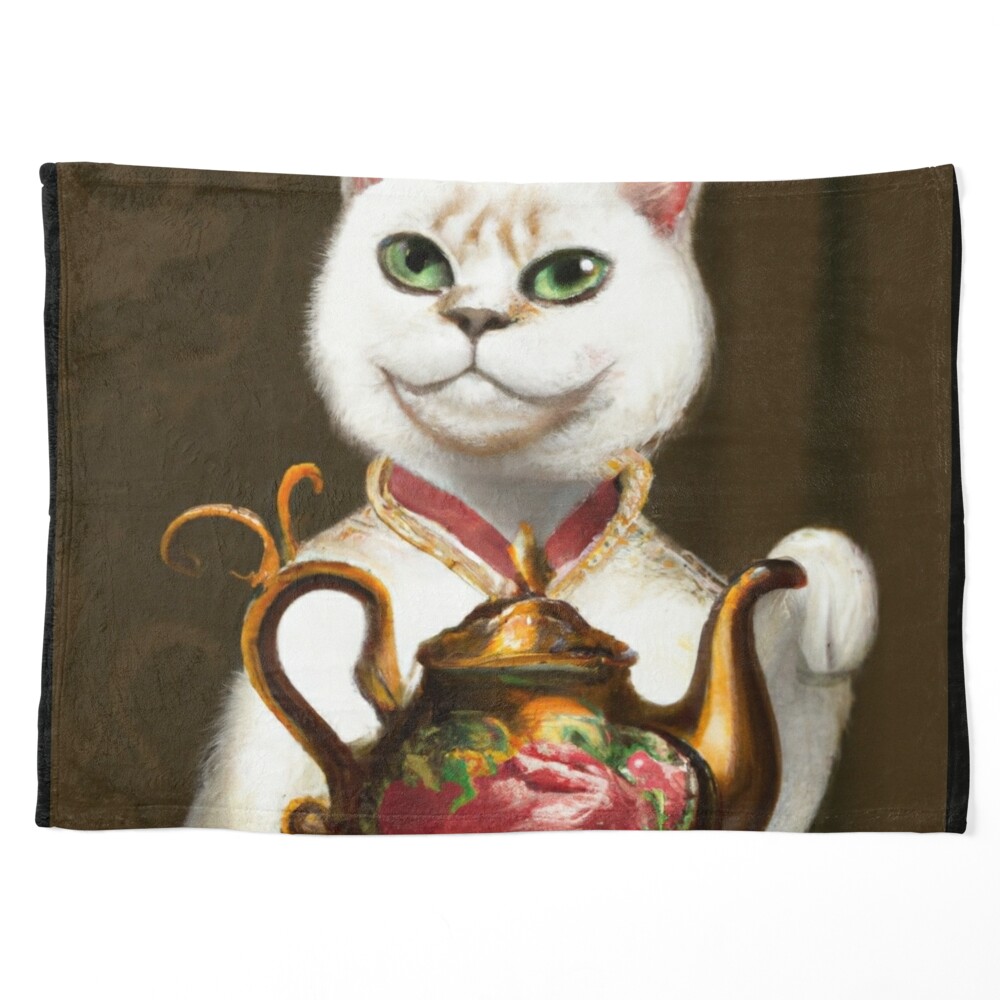 Victoria the Cat, with throne and tea kettle (Baroque) Art Board Print for  Sale by thecatandkettle