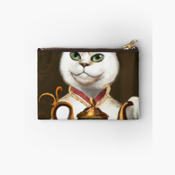 Item preview, Pearl the Cat, with teapot  (Baroque) designed and sold by thecatandkettle.