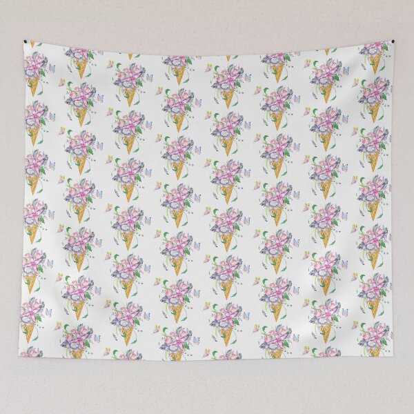 Item preview, Pretty Flower Ice Cream Cone Attracts All The Butterflies designed and sold by CreativNode.