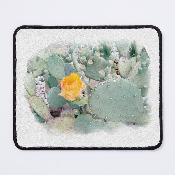 Item preview, Orange Opuntia Cactus Digital Watercolor original artwork designed and sold by paragonDesign28.