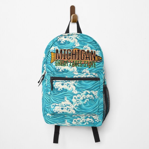Item preview, Michigan | The Great Lakes State | Brook Trout Waves designed and sold by State-Pride.