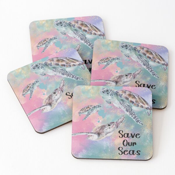 Item preview, Beautiful Watercolor Sea Turtles Save Our Seas designed and sold by michellejustice.