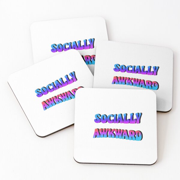 Item preview, Socially awkward colourful typography  designed and sold by Stickernpattern.