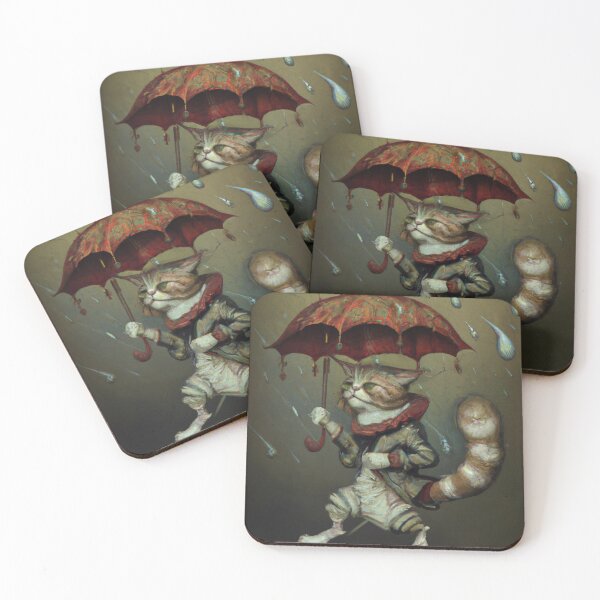 Item preview, Bert the Cat, walking in the rain (Baroque) designed and sold by thecatandkettle.