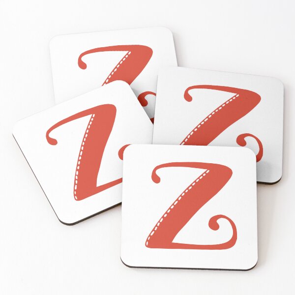 Item preview, Letter Z Red initial monogram z alphabet Z designed and sold by Antique-Gifts.