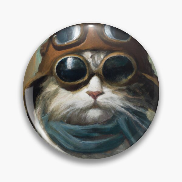 Item preview, Fuzzy the Cat, wearing goggles (Baroque) designed and sold by thecatandkettle.