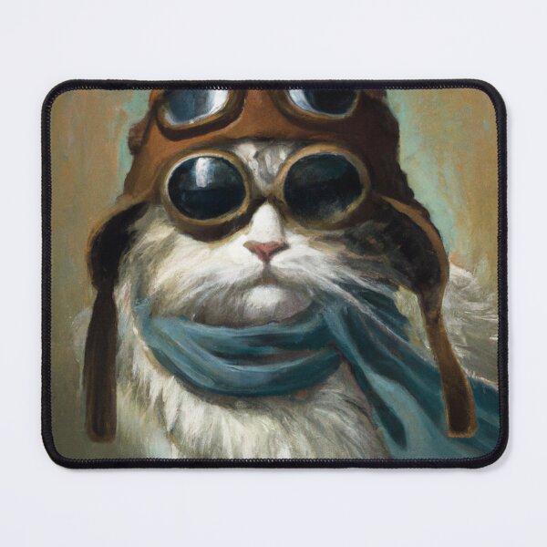 Item preview, Fuzzy the Cat, wearing goggles (Baroque) designed and sold by thecatandkettle.