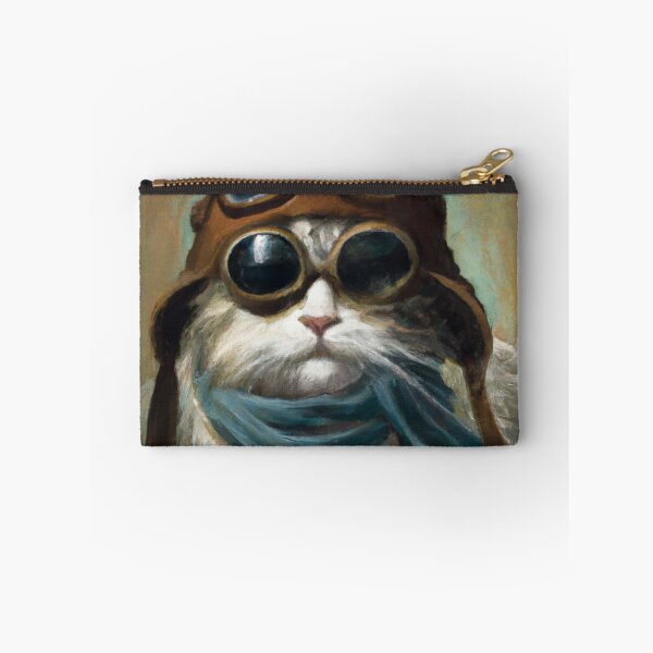 Item preview, Fuzzy the Cat, wearing goggles (Baroque) designed and sold by thecatandkettle.