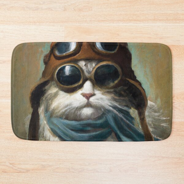 Item preview, Fuzzy the Cat, wearing goggles (Baroque) designed and sold by thecatandkettle.