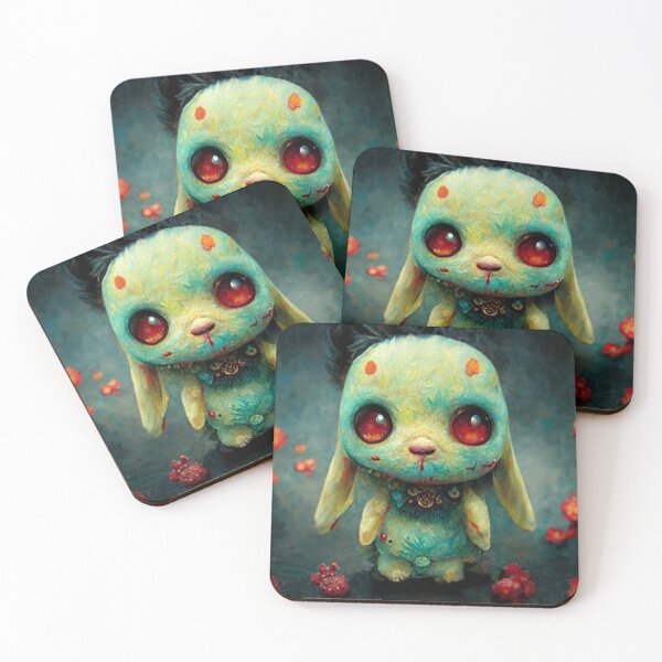 Item preview, Green undead bunny  designed and sold by BloodRubyz.