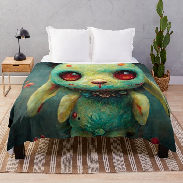Item preview, Green undead bunny  designed and sold by BloodRubyz.