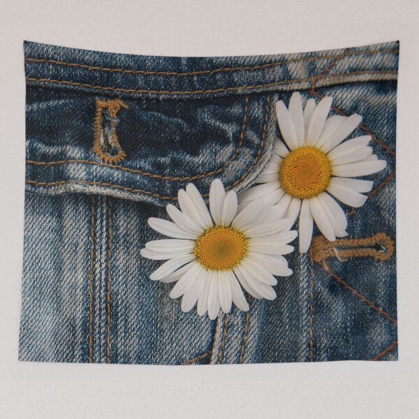 Item preview, Denim with flowers designed and sold by MerWishes.